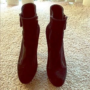 LAMB black suede boots- size 8 1/2